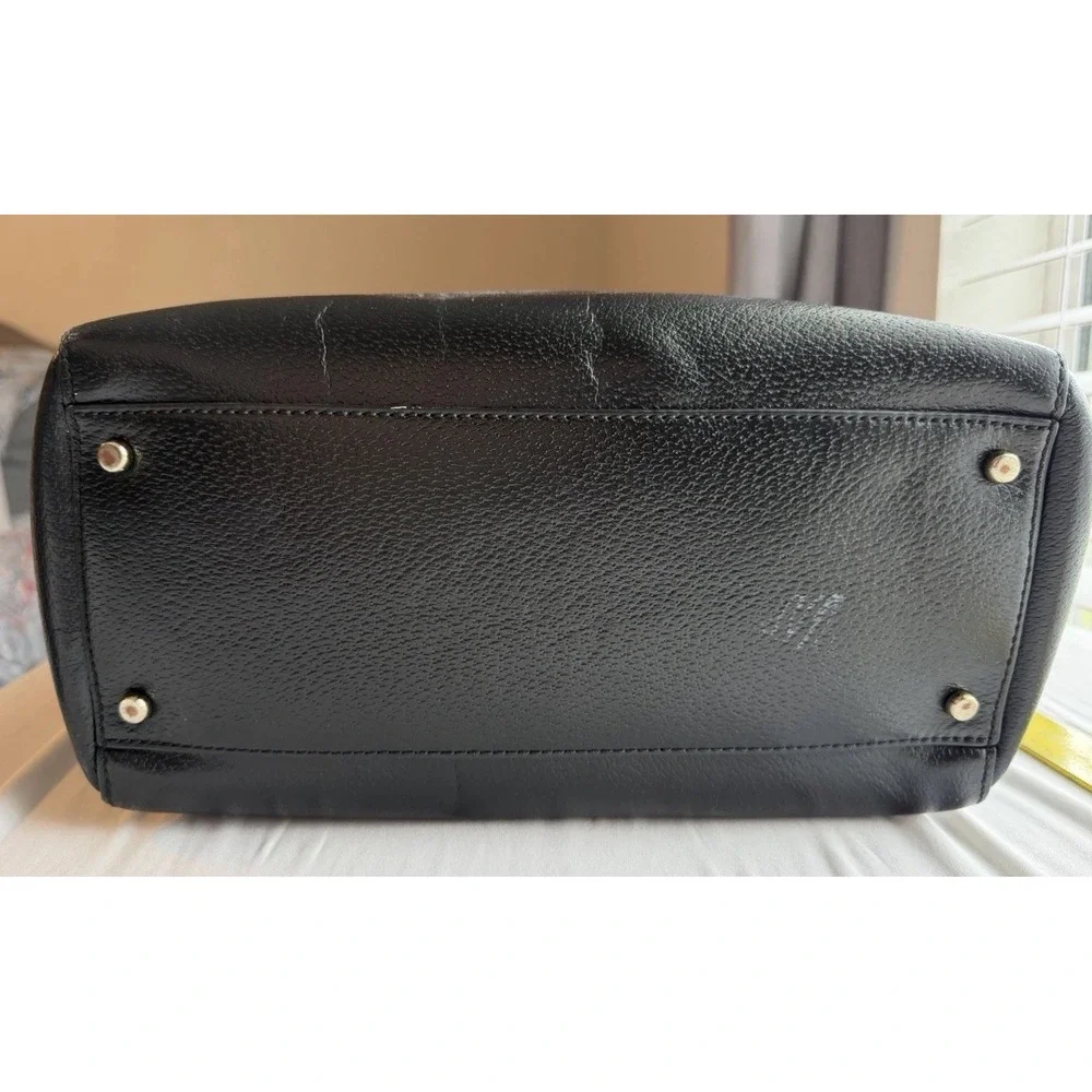 Kate Spade Wellesley Camryn Black Pebbles Leather Tote Bag Purse 16x12x6